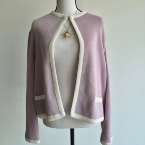 Vintage Castleberry Knit Cardigan Womens 2XL Coquette Old Money Preppy Academia